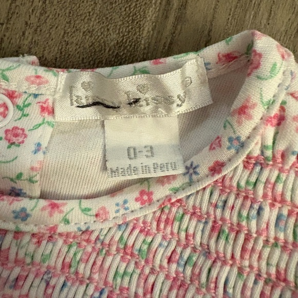 Kissy Kissy Pima Cotton Smocked Bubble Dress & Bloomer Set 0–3M Floral - Picture 9 of 15